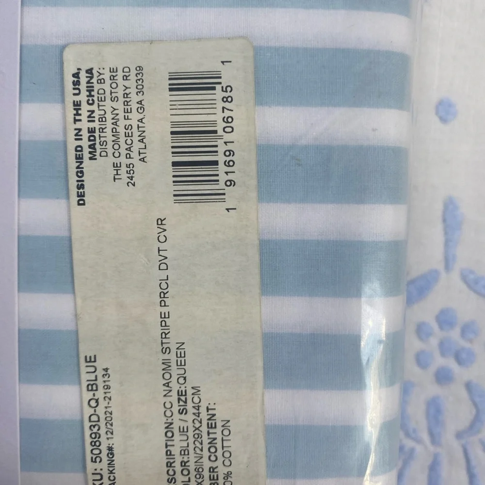 Striped Blue Duvet Cover
